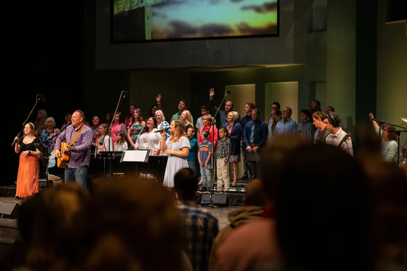 Emmaus choir and musicians singing together